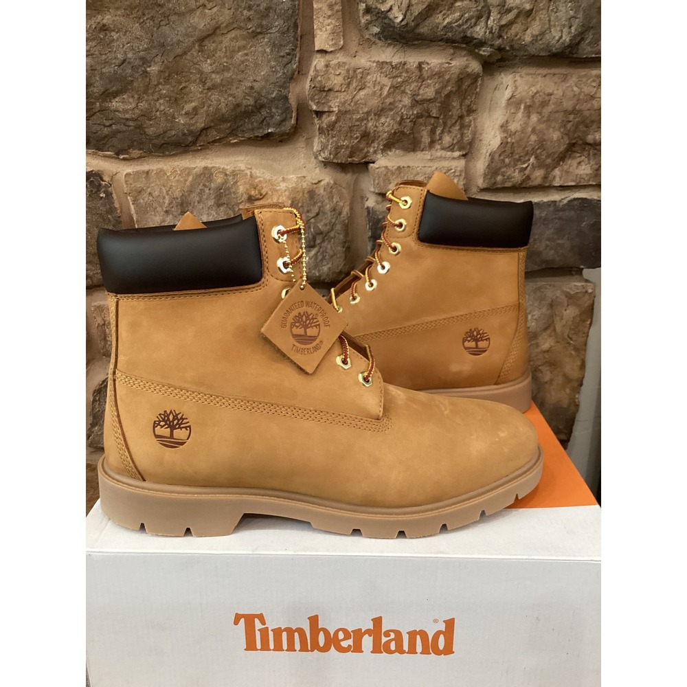 Timberland Classic Mens Size 10.5 6" Waterproof Boots Wheat Nubuck New - Picture 1 of 8